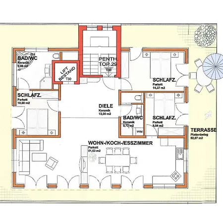 דירה Exclusive Panorama Schiller *